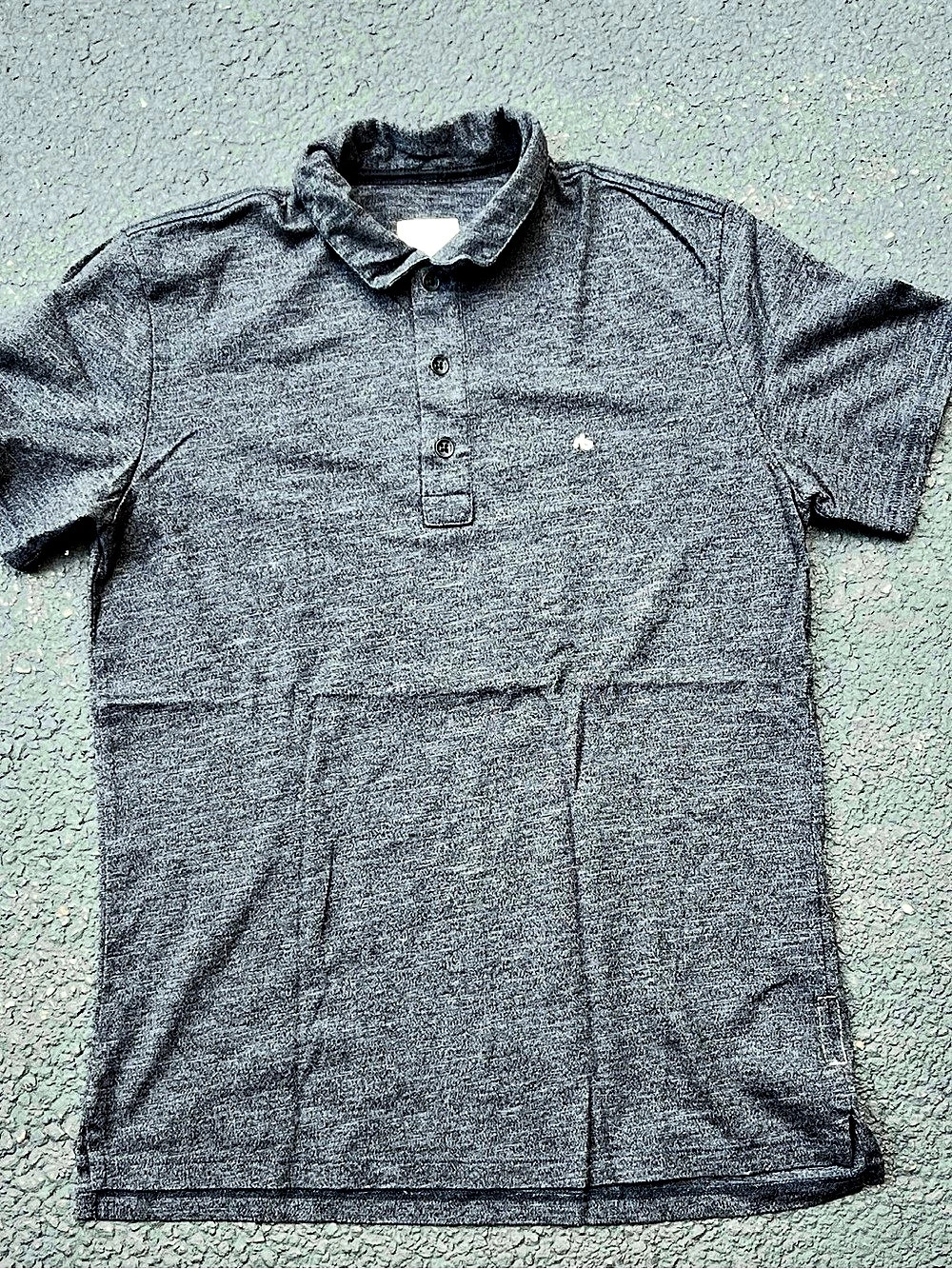 rag & bone Men’s Heather Gray Short Sleeve Polo Shirt Cotton Size Small